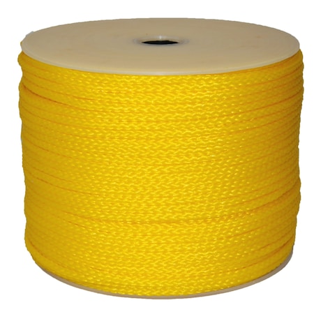 T.W. Evans Cordage Co. 1/4. x 1000 ft. Hollow Braid Polypro Rope Yellow 27-303